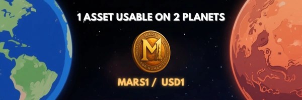 USD1 to Mars1 Token Header