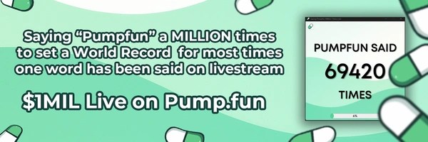 Saying Pumpfun 1MIL Times Live Token Header