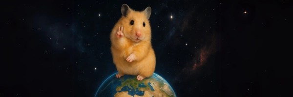 Hamster Peace Sign Token Header