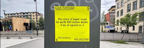 $500M piece of paper Token Header