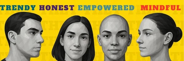 Trendy,Honest,Empowered,Mindful Token Header