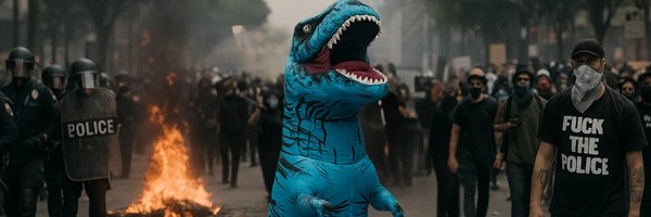 LA Riots Dinosaur Token Header